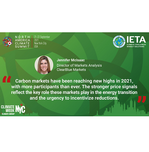 Jennifer McIsaac, ClearBlue's Director of Market Analysis, to Speak at IETA NACS September 21