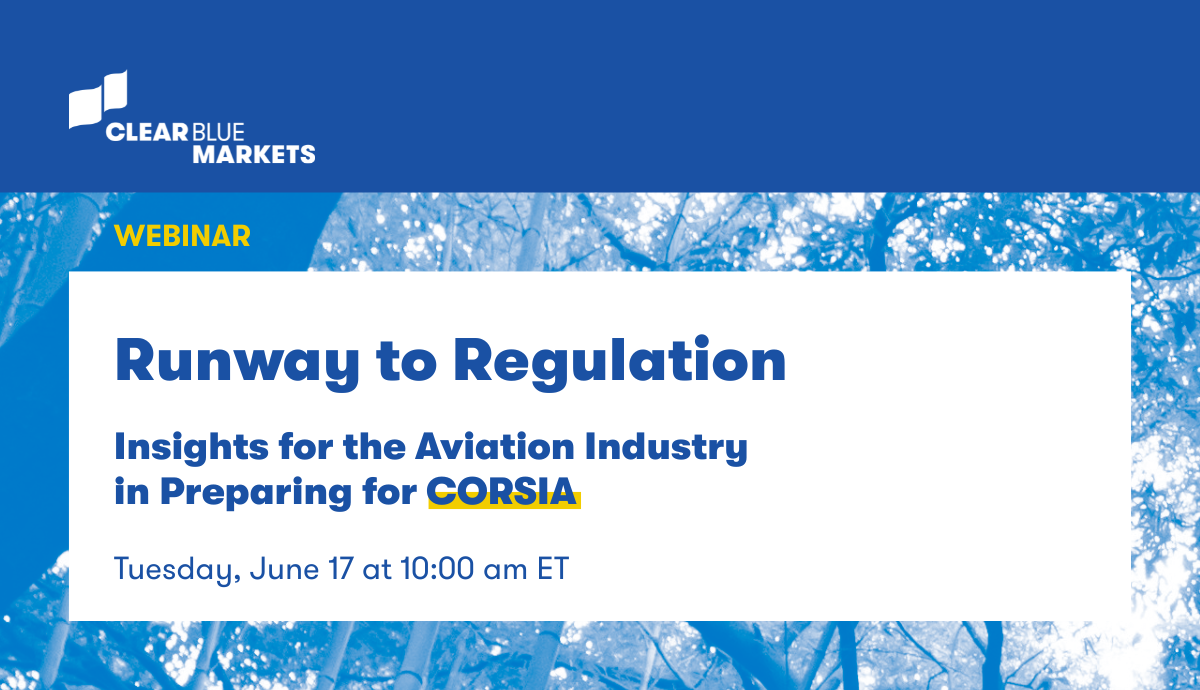 Runway to Regulation Insights for the Aviation Industry in Preparing for CORSIA